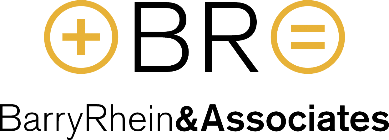 A black and white logo of the company brr.